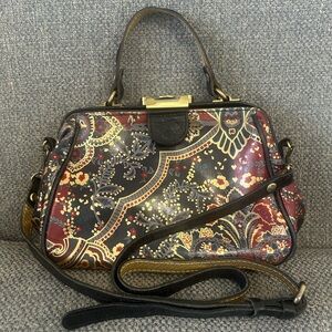 Patricia Nash Discovery Limited Ed. Paisley Print Leather Bag